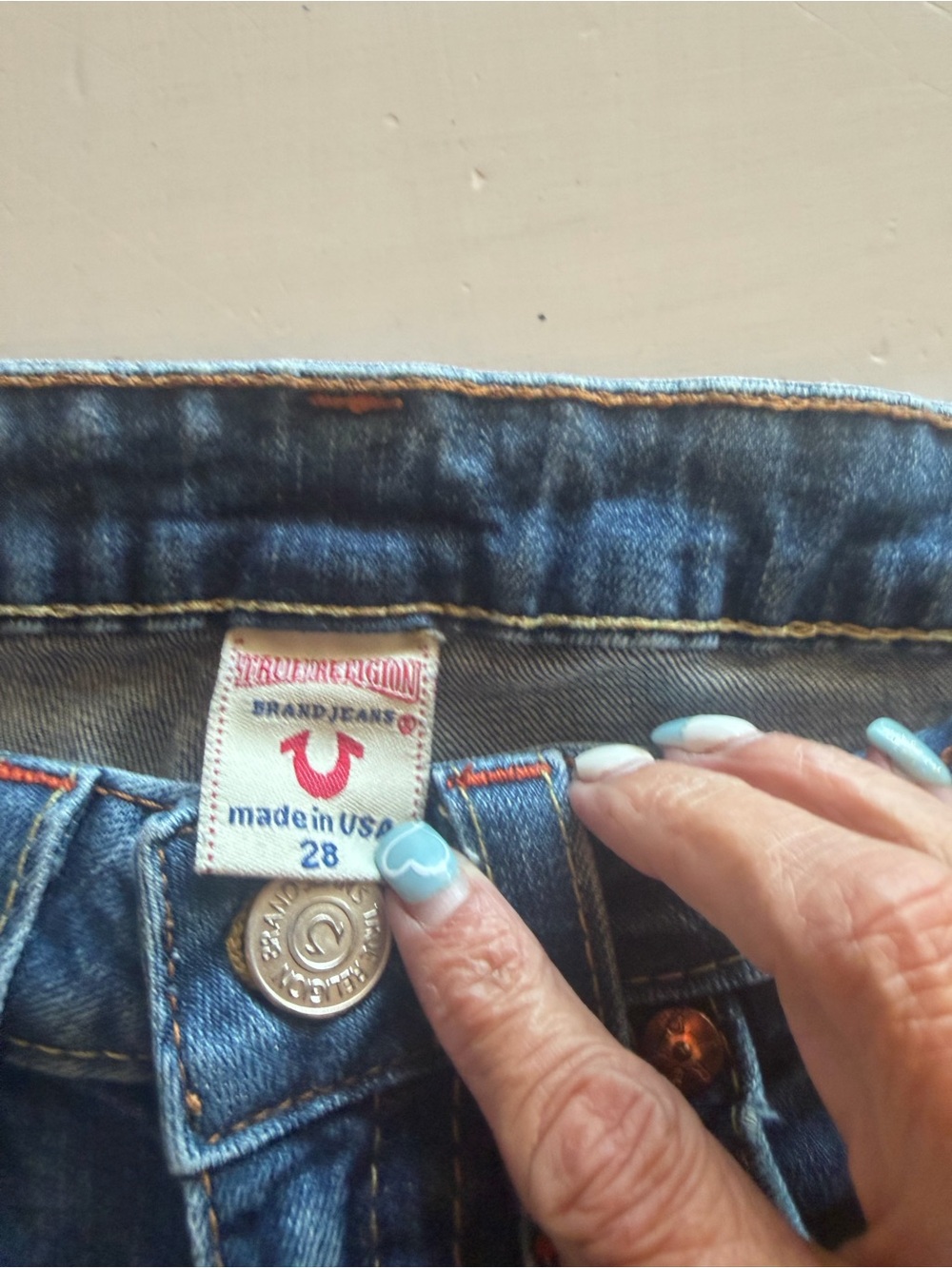VTG True Religion Womens Bobby Low Rise Flare Distressed Jeans Size 28 Y2K 90s - Picture 5 of 6